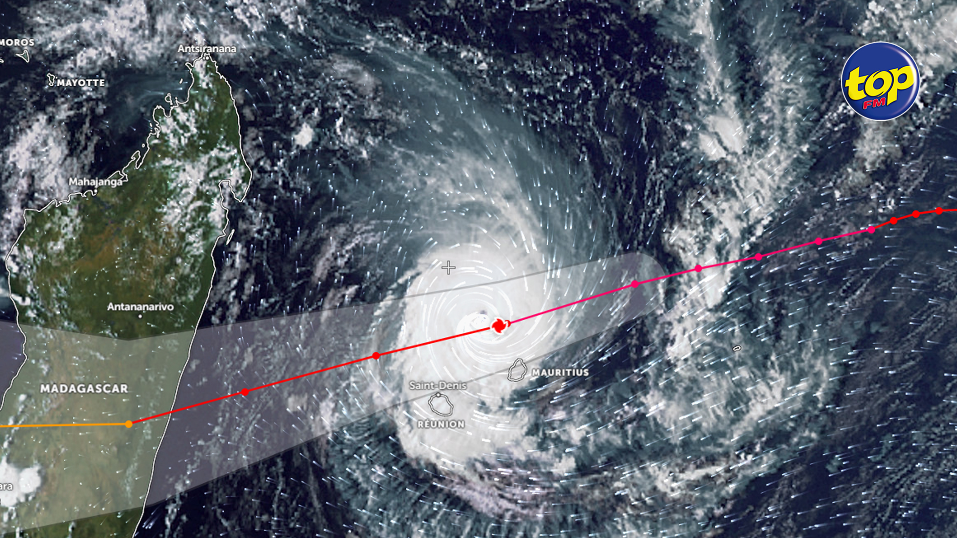 Cyclone tropical intense Lalerte 3 maintenu Freddy est passé à son