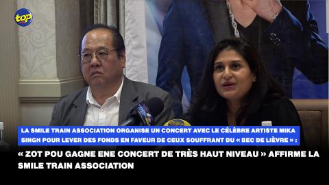 La Smile Train Association organise un concert avec le célèbre artiste Mika Singh pour lever des fonds en faveur de ceux souffrant du « bec de lièvre » :