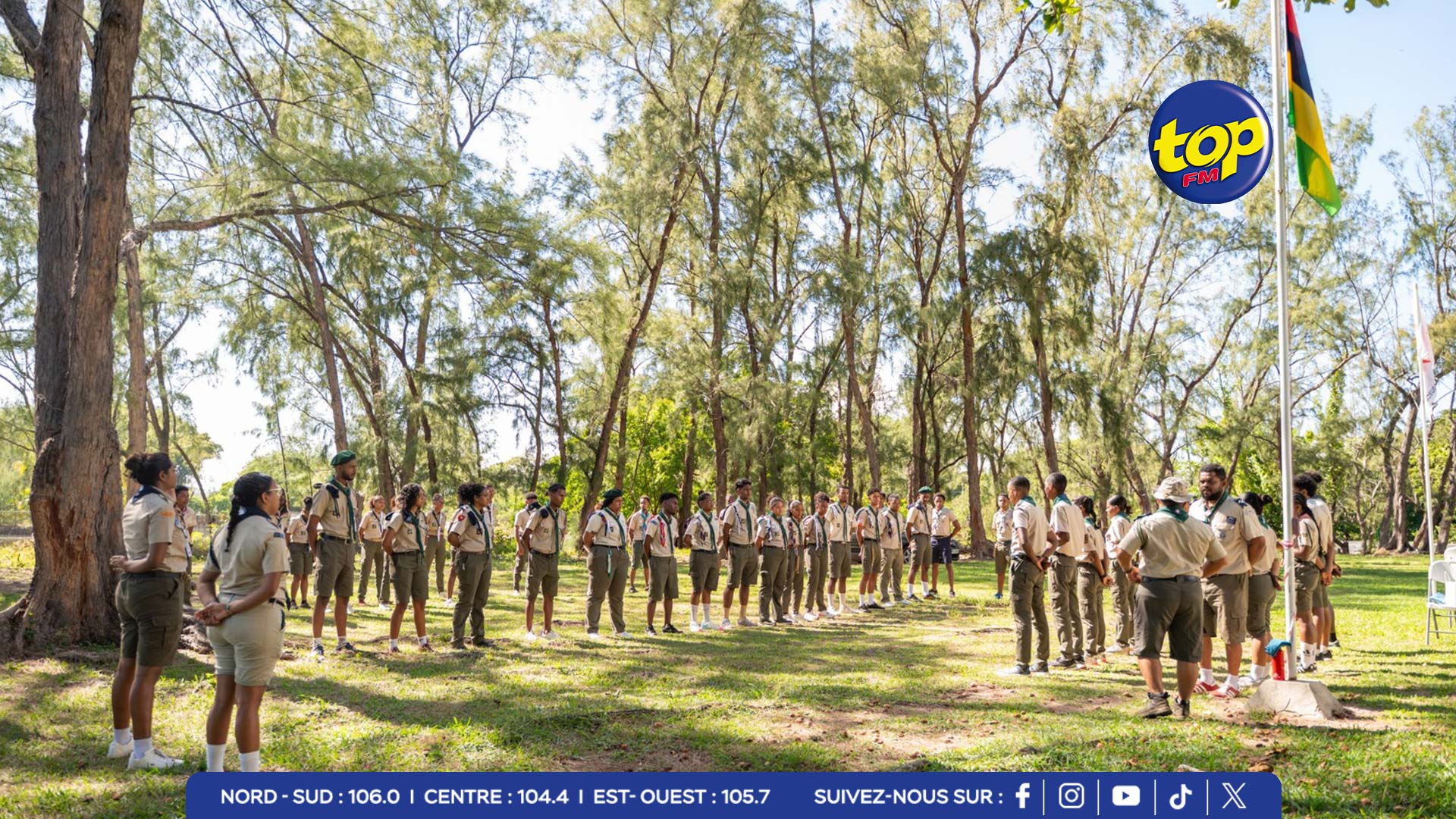 Journée mondiale du scoutisme : «mo ti extra paress..scout inn fer mwa ...