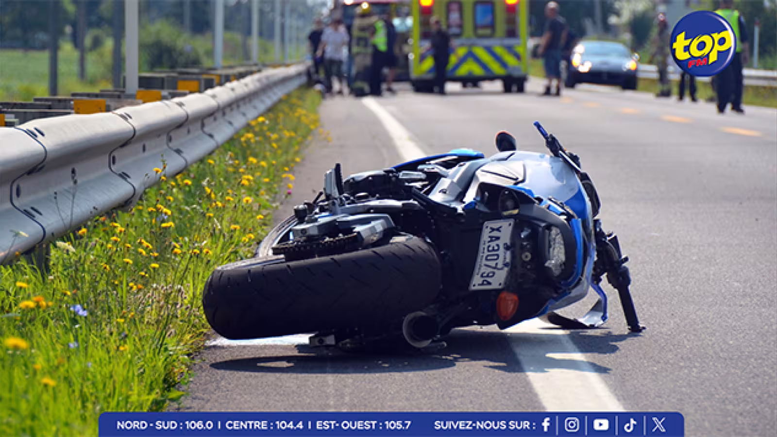 À Brisée Verdière : Un motocycliste, retrouvé inconscient sur la route, succombe à ses blessures