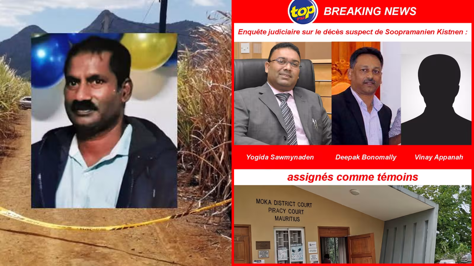 Meurtre de Soopramanien Kistnen : Yogida Sawmynaden, Vinay Appanah et Deepak Bonomally  assignés en Cour de Moka !