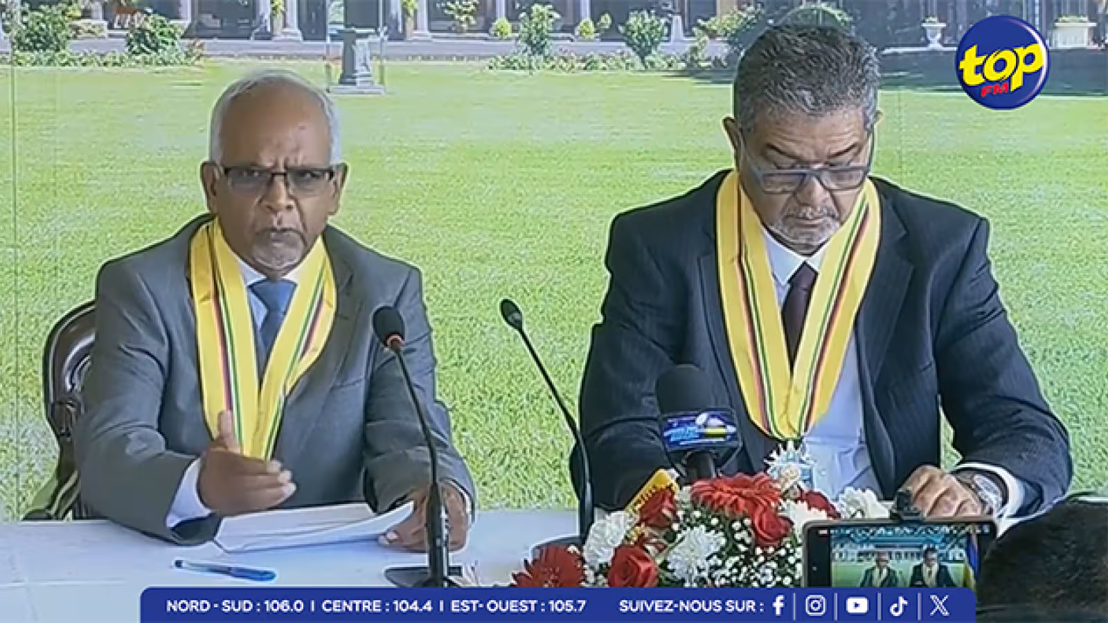 Cérémonie de prestation de serment à la State-House ce matin : Dharam Gokhool devient le 8ème Président de la République de Maurice et Robert Hungley son adjoint