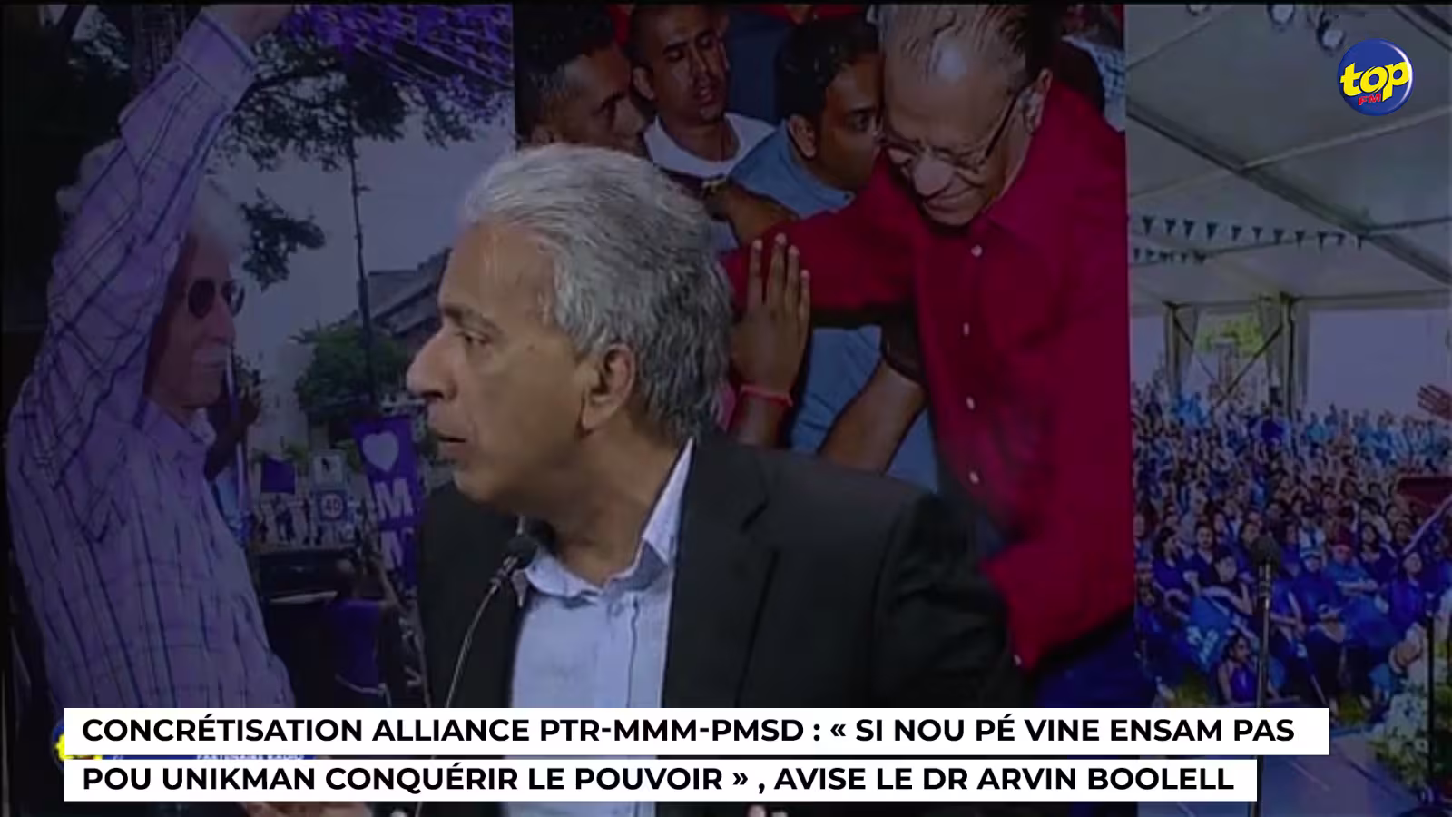 Concrétisation Alliance PTR-MMM-PMSD : « Si nou pé vine ensam pas pou unikman conquérir le pouvoir » , avise le Dr Arvin Boolell