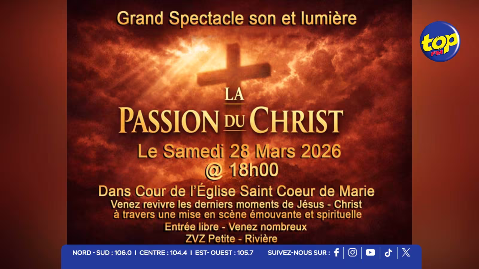 Église Saint-Cœur-de-Marie : ZeziVreZom de Petite-Rivière organise un spectacle son et lumière pour revivre la Passion du Christ ce samedi