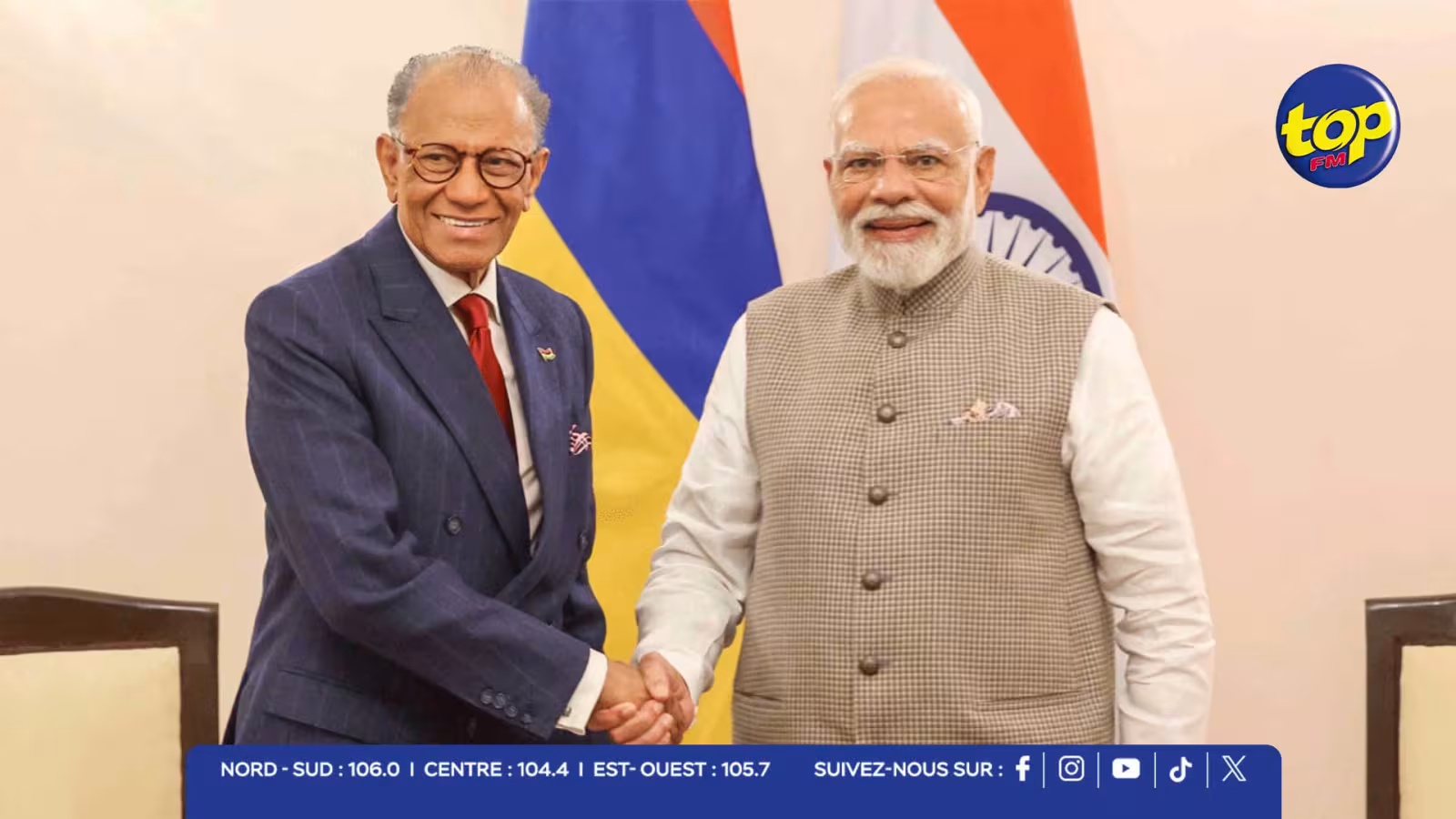 « Un leadership remarquable » : Navin Ramgoolam félicite Narendra Modi pour son record de longévité politique