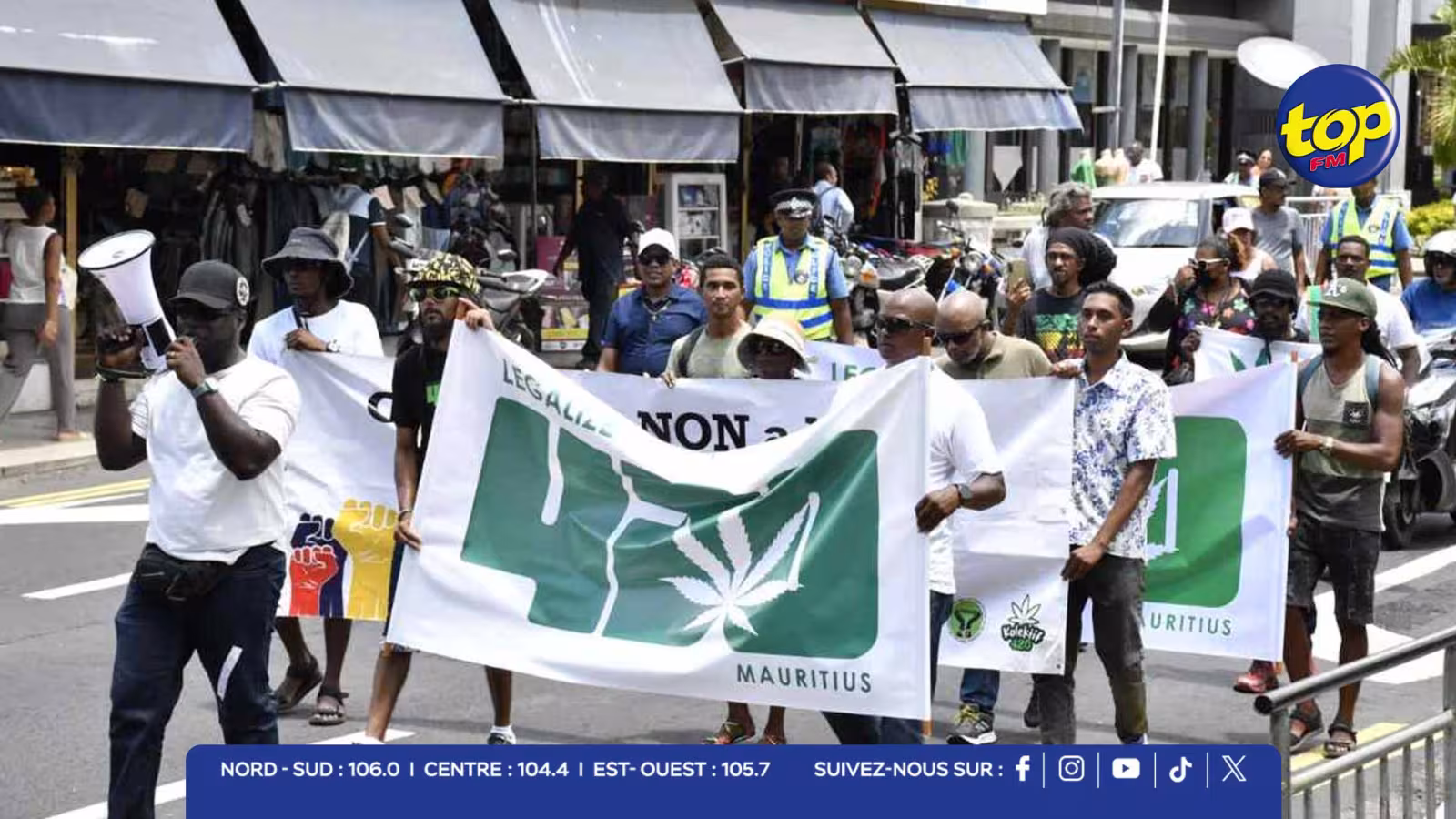 Marche du Kolektif 420 : « Non aux drogues dures, oui à la légalisation du cannabis », lance Emmanuel Sournoise