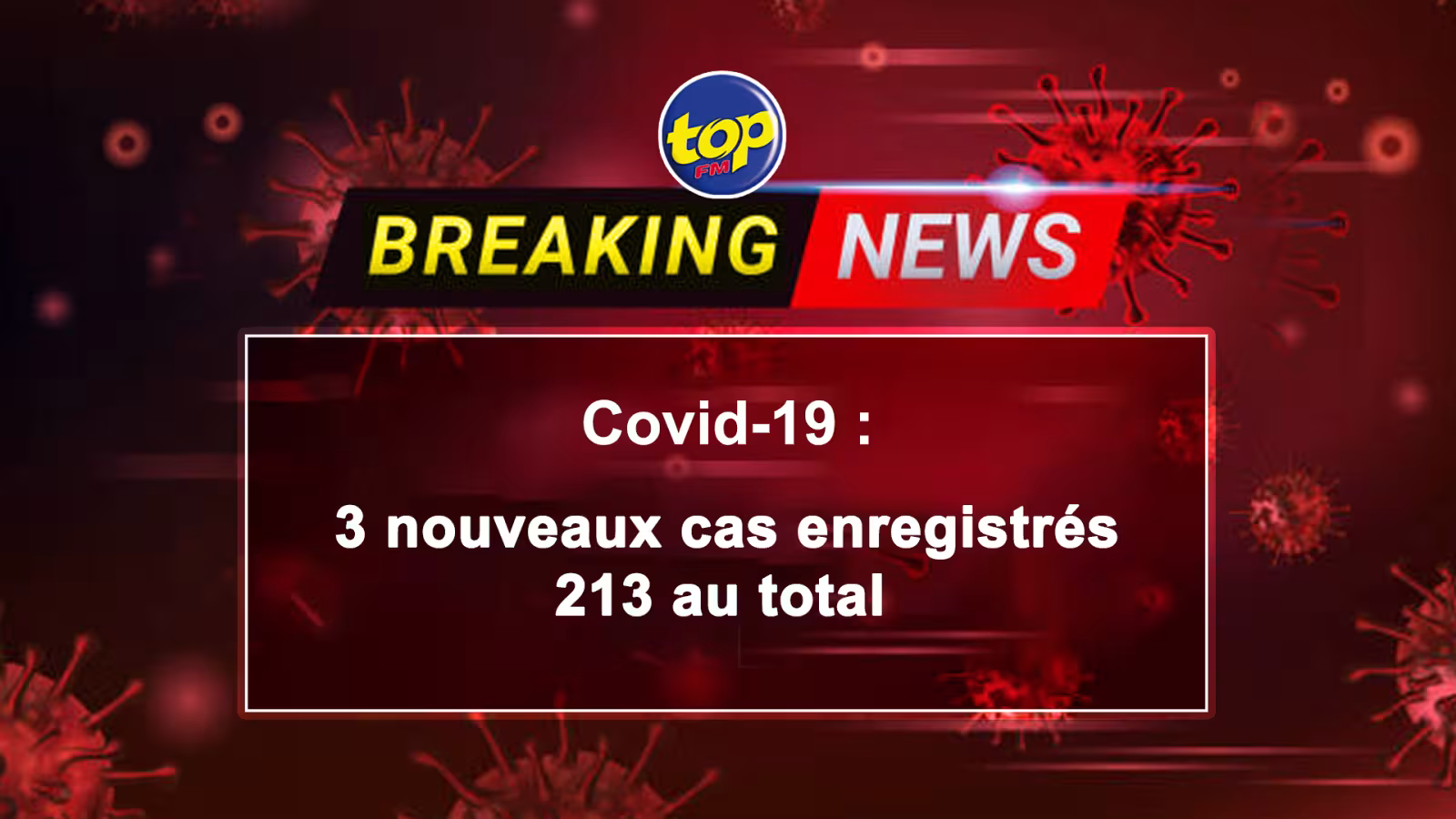 Les 3 nouveaux cas ont été détectés grâce au Contact Tracing.