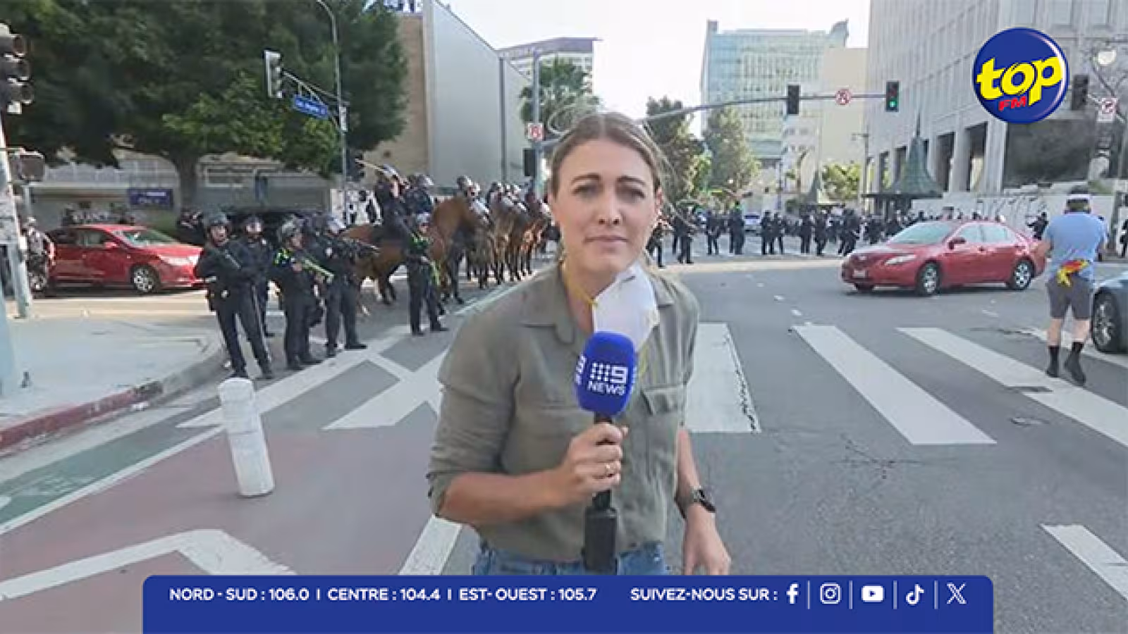 Manifestations à Los Angeles : La journaliste Lauren Tomasi blessée par une balle en caoutchouc lors d’un reportage en direct