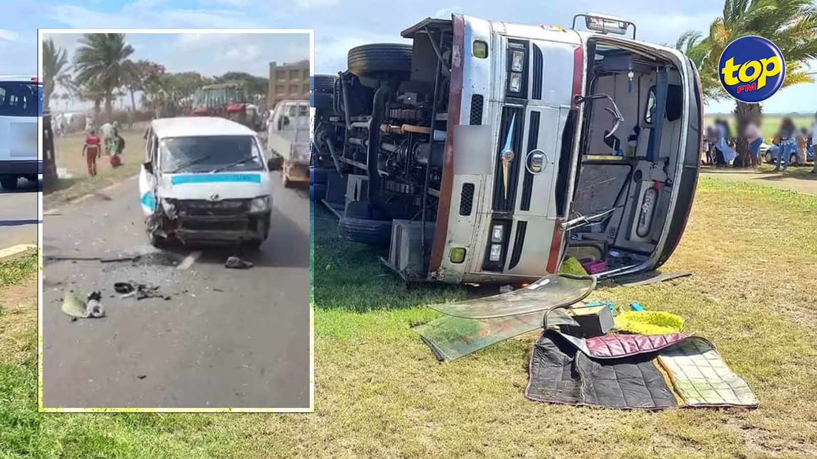Accident à Cascavelle : Plusieurs blessés dans une collision entre un autobus et un van