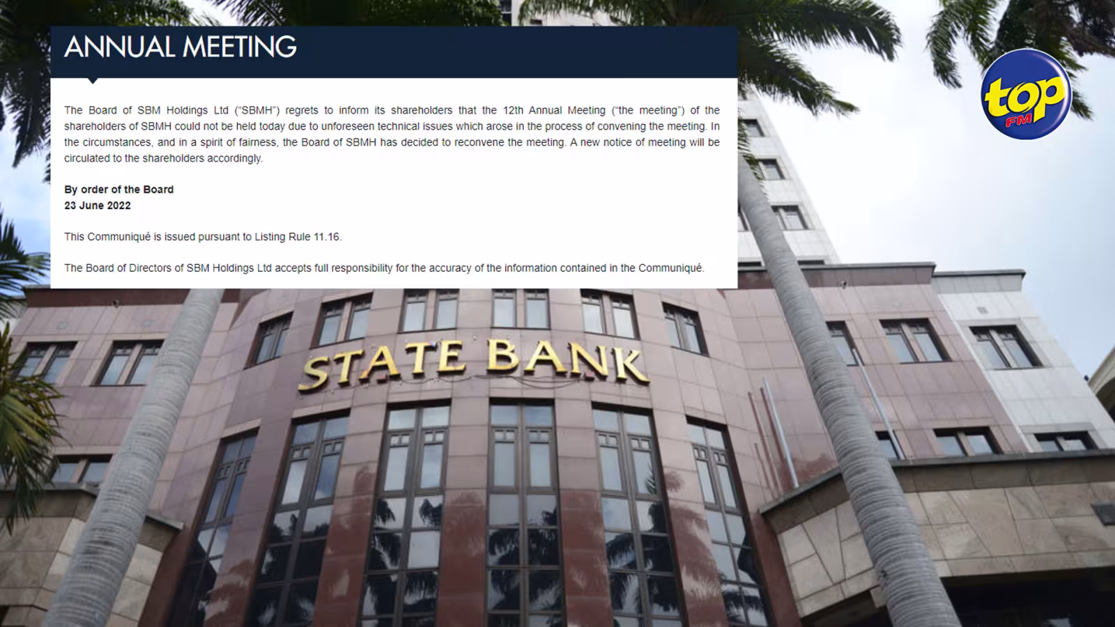 AGM de la SBM : ‘c’était une réunion illégale, j’avais des questions intéressantes à poser, j’ai investi dans la State Bank contrairement à certains directeurs’, lance Nassir Ramtoola