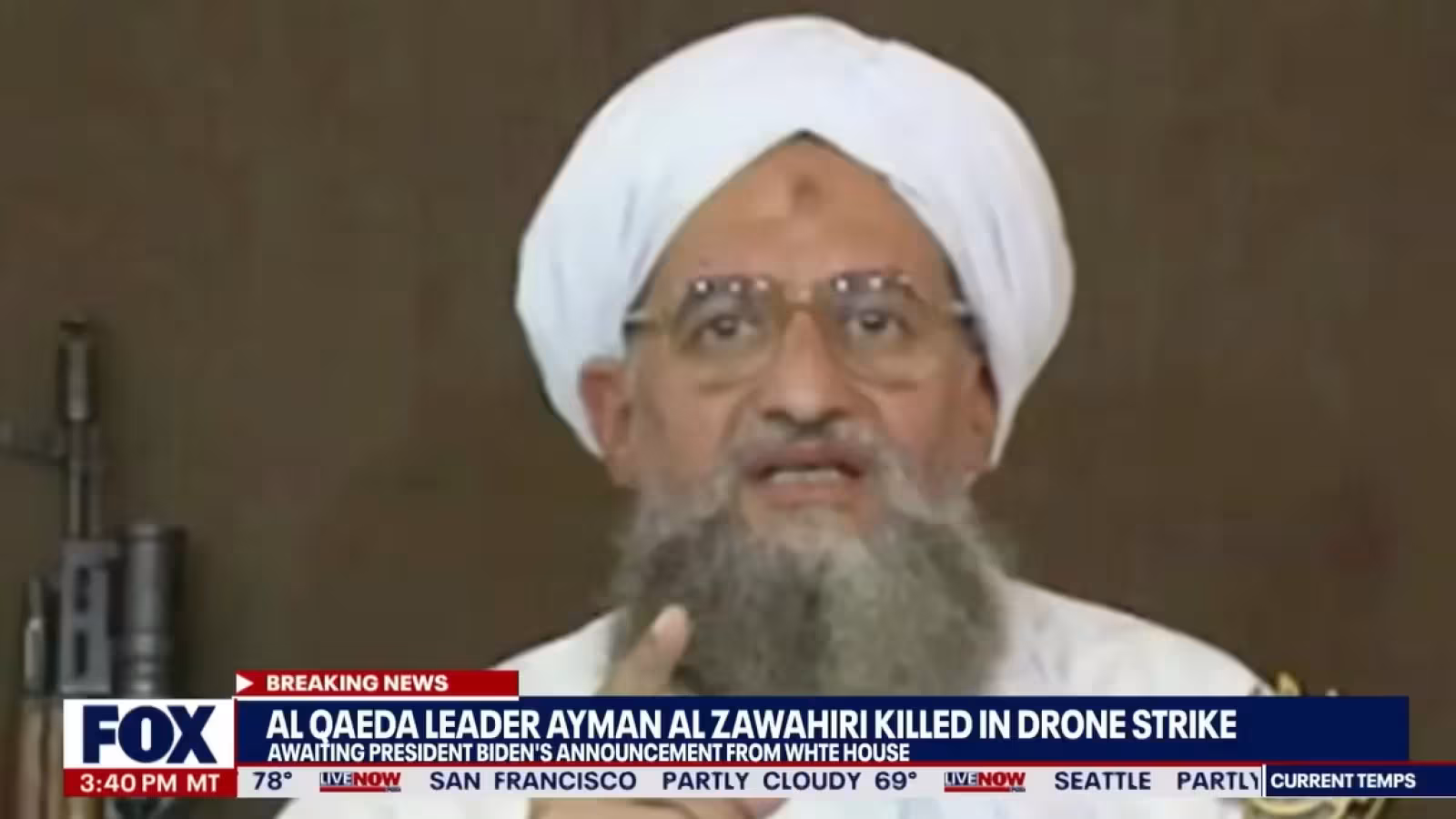 Joe Biden annonce l’exécution du chef d’Al-Qaïda Ayman al-Zawahiri dans une frappe de drones