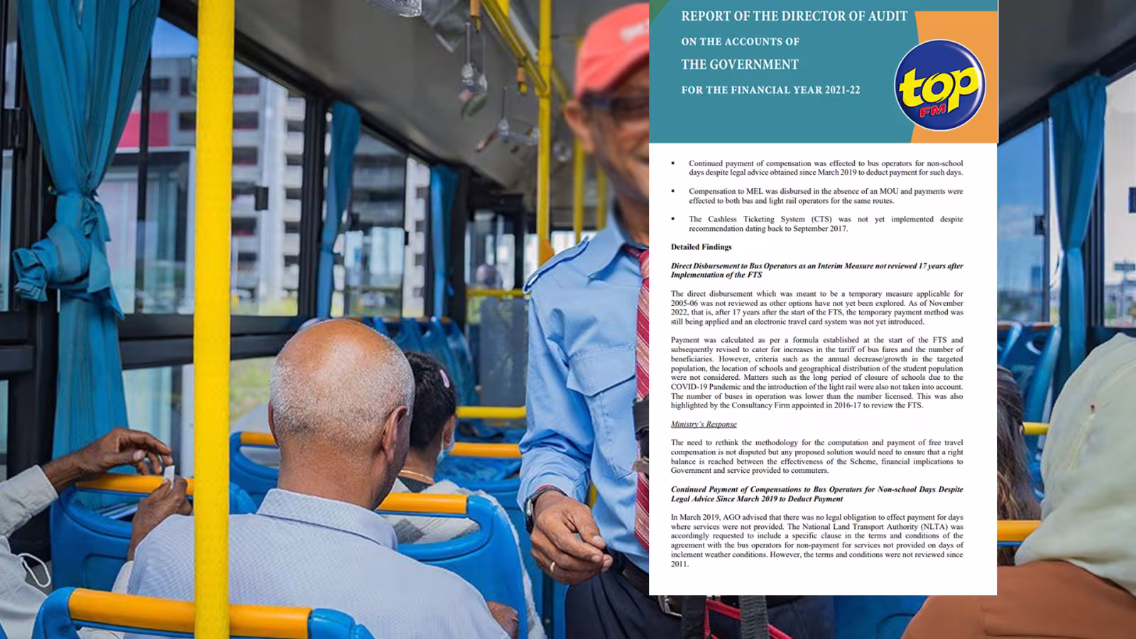 Transport gratuit : La méthode de rémunération pas revue après 17 ans