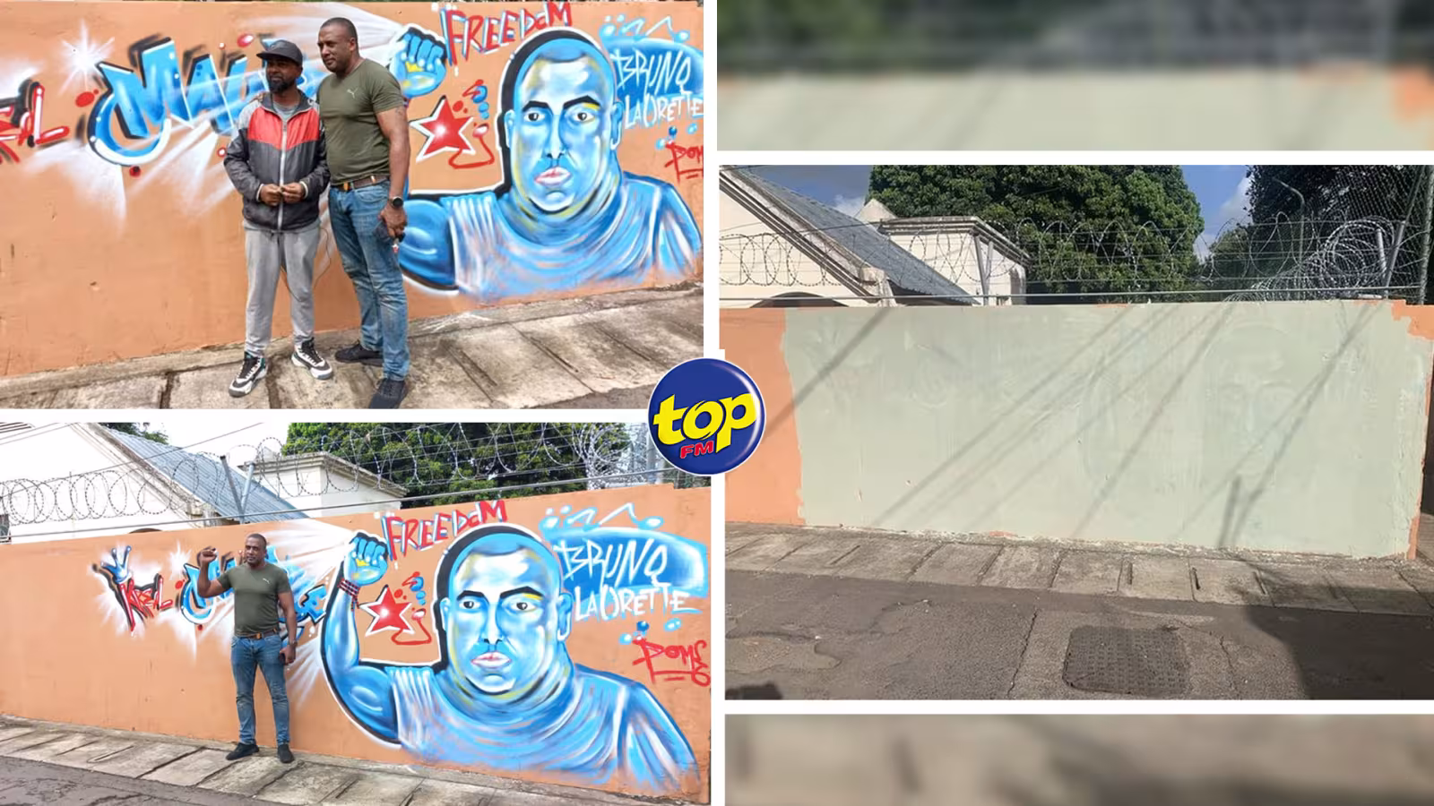 Arrêté pour avoir réalisé une fresque de Bruneau Laurette : « Enn move lexperians, kouma dir monn fer enn mari krim ! » confie l’artiste, Dominique Sobha