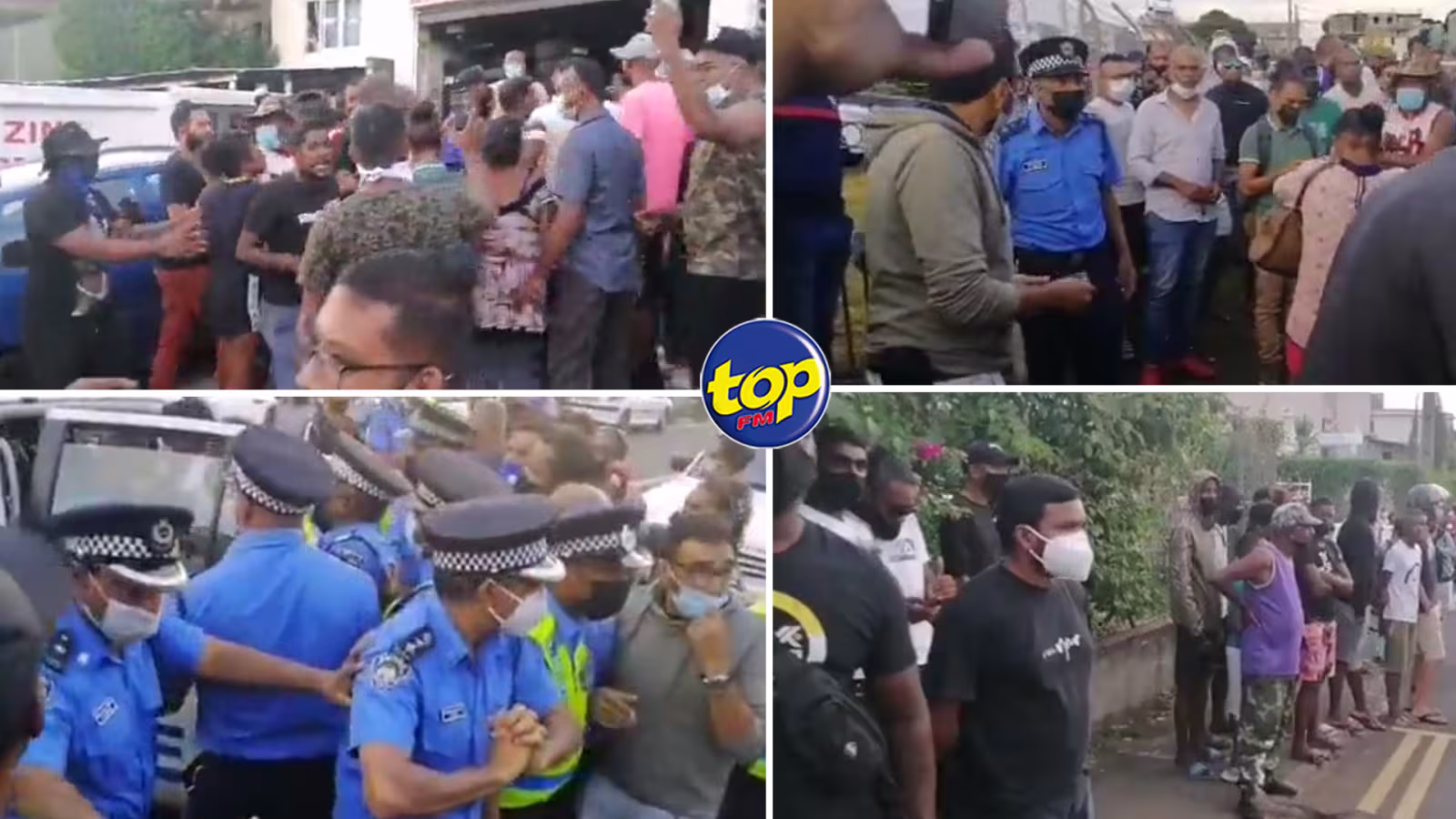 Vives tensions lors d’une manifestation contre le prix des carburants : ‘sa manifestation la illégale, la polis pou servi la force si zot pa disperser’, lance la police aux manifestants à Camp Levieux !