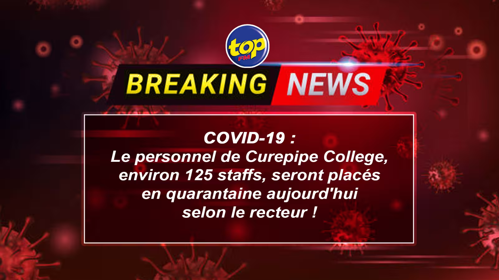 COVID-19 : le personnel de Curepipe College, environ 125 staffs, seront placés en quarantaine aujourd’hui selon le recteur !