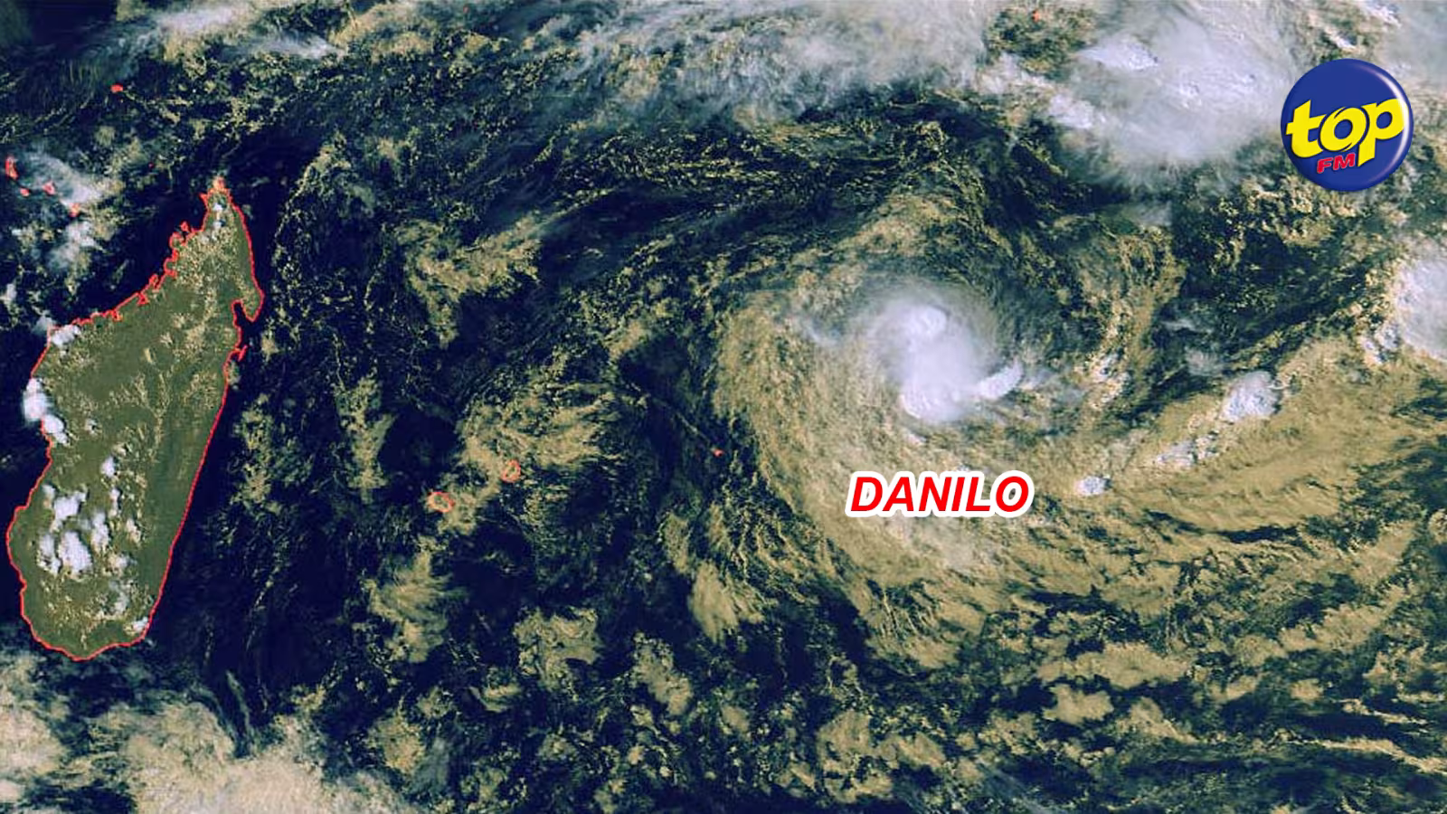 Danilo Continuera à influencer le temps jusqu’à mardi : La perturbation tropicale passera à son point le plus proche de Maurice demain matin