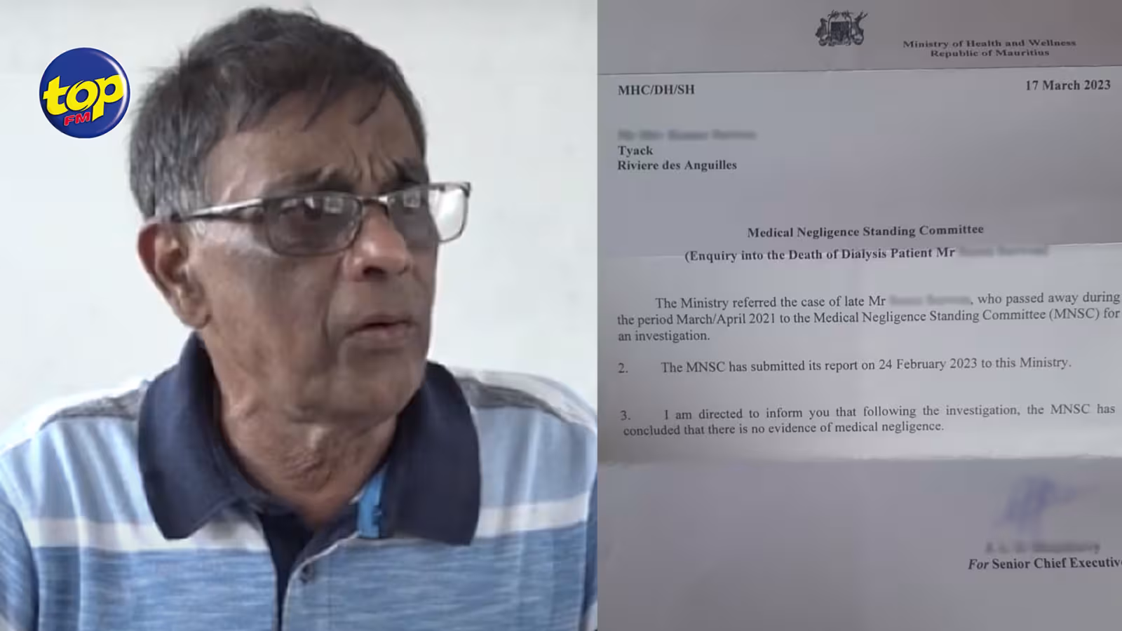 Décès des patients dialysés : « Selon le rapport, il n’y a eu que deux cas de négligence médicale… Nous comptons porter plainte à la police pour négligence médicale et poursuivre le ministère de la Santé au civil » indique Bose Soonarane