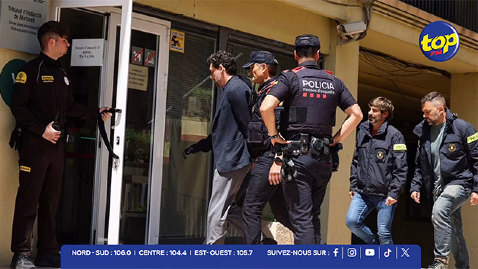 Jonathan Andic, le fils du fondateur de Mango, Isak Andic, arrive au tribunal de Martorell, en Espagne, le 19 mai. Photo Credit : Albert Gea / Reuters