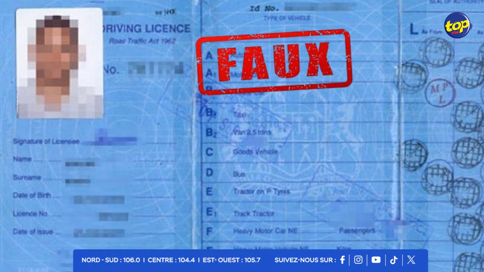 Faux permis de conduire