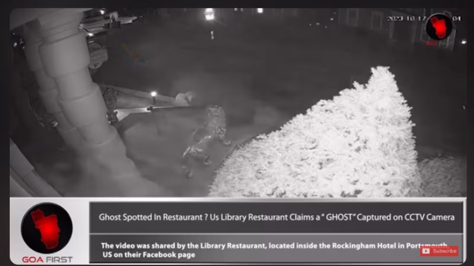 Un fantôme détecté par la caméra de surveillance d’un restaurant