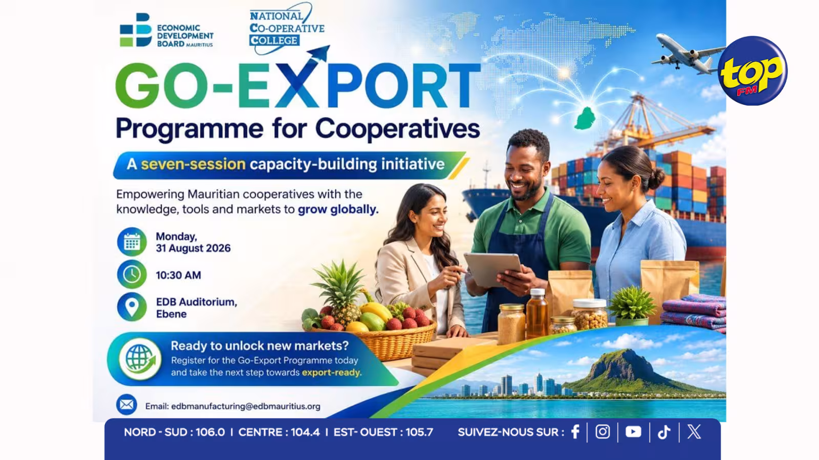 Go Export Programme : 8 sessions pour propulser les coopératives mauriciennes à la conquête des marchés internationaux