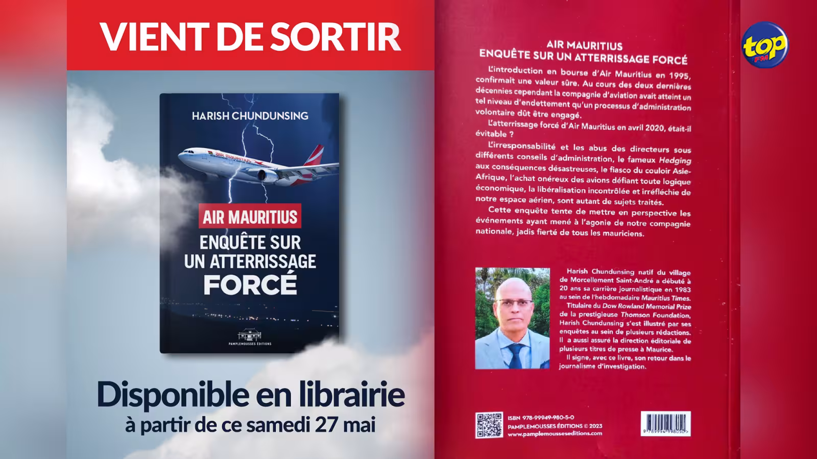 Le livre est disponible en librairie depuis hier : Harish Chundunsing livre son autopsie de « l’atterrissage forcé » d’Air Mauritius
