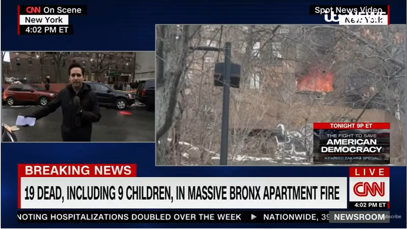 Incendie à New York : 19 morts dont 9 enfants