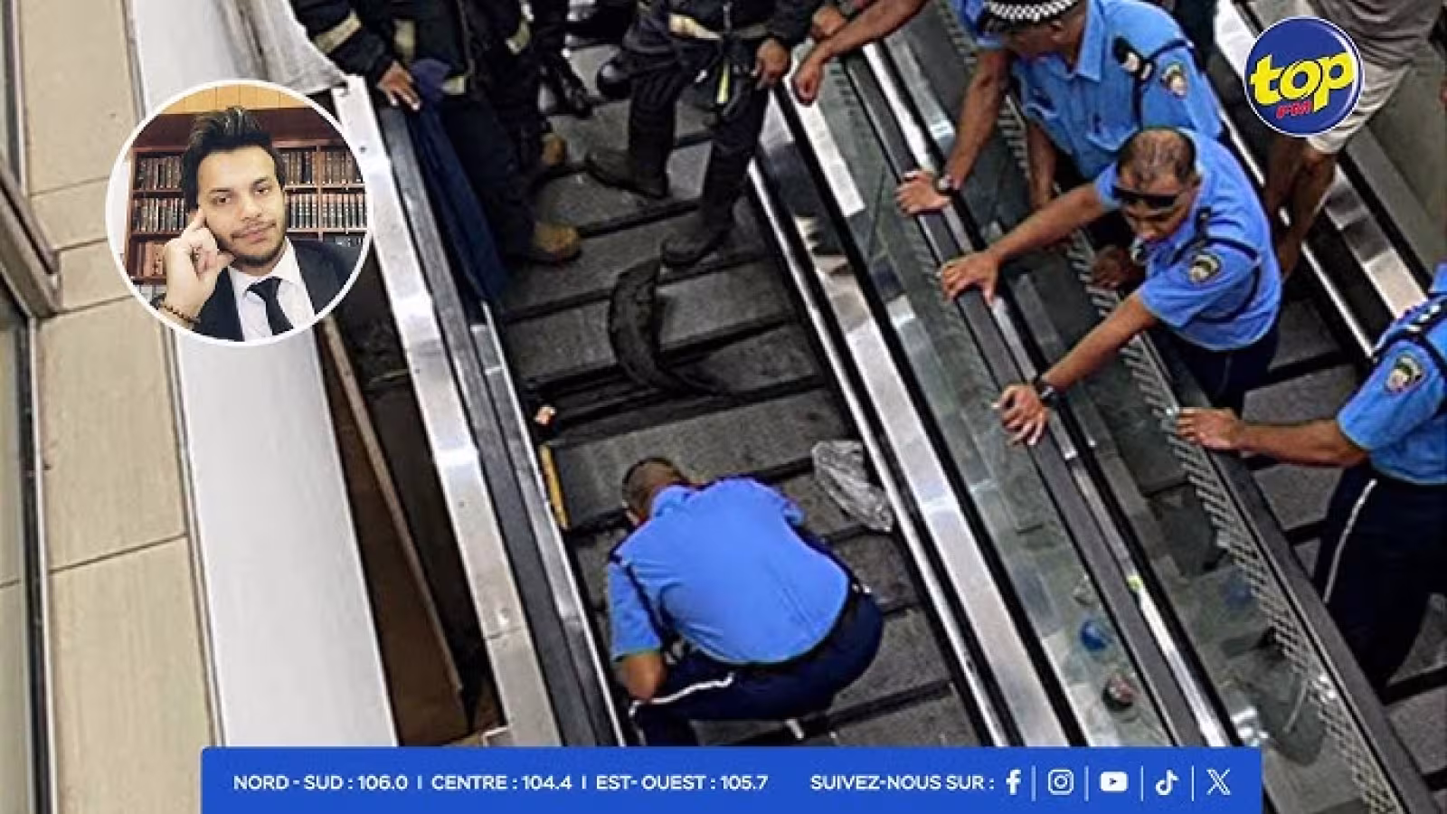 Incident d’escalator à Grand Baie La Croisette