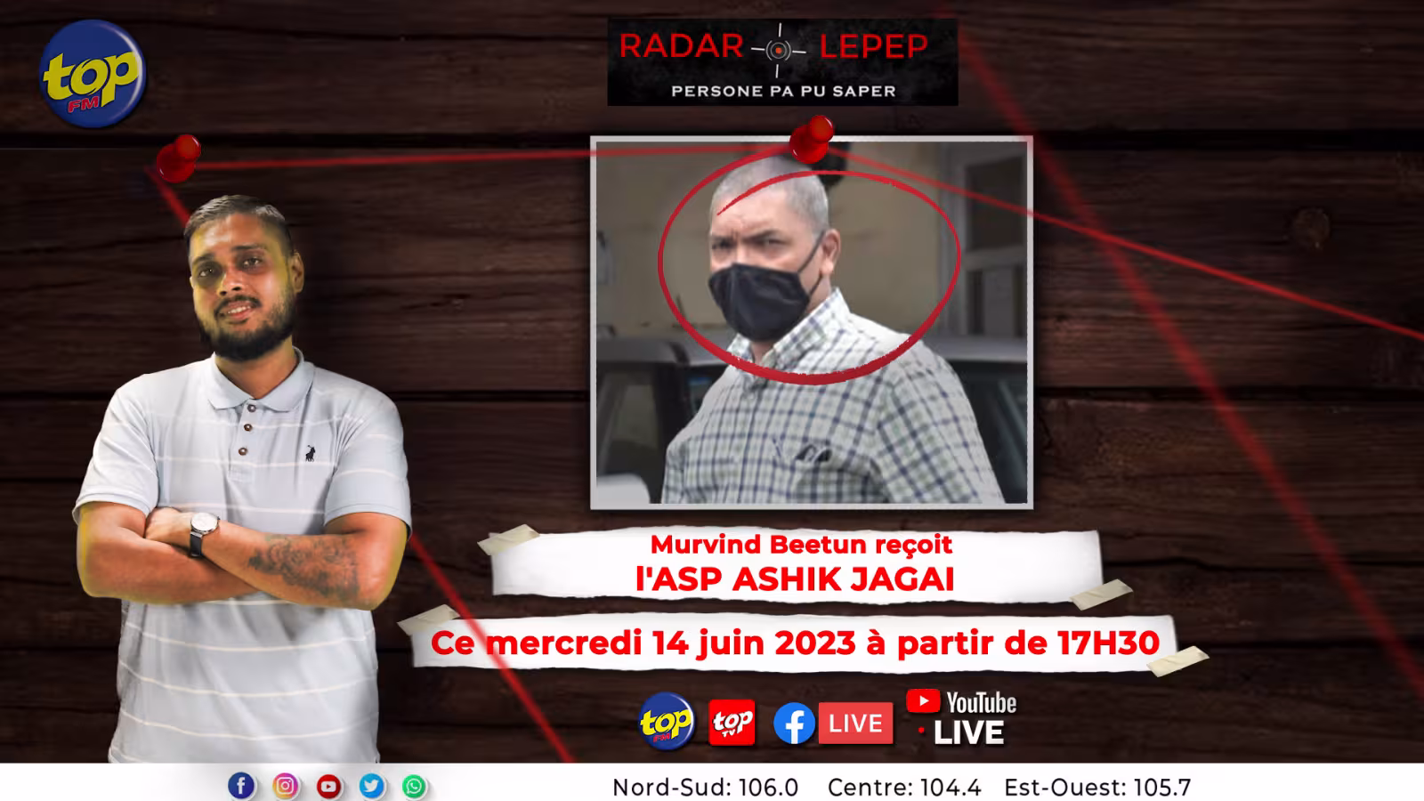 L’ASP Jagai, invité de Murvind Beetun dans Radar Lepep ce mercredi sur Top Fm
