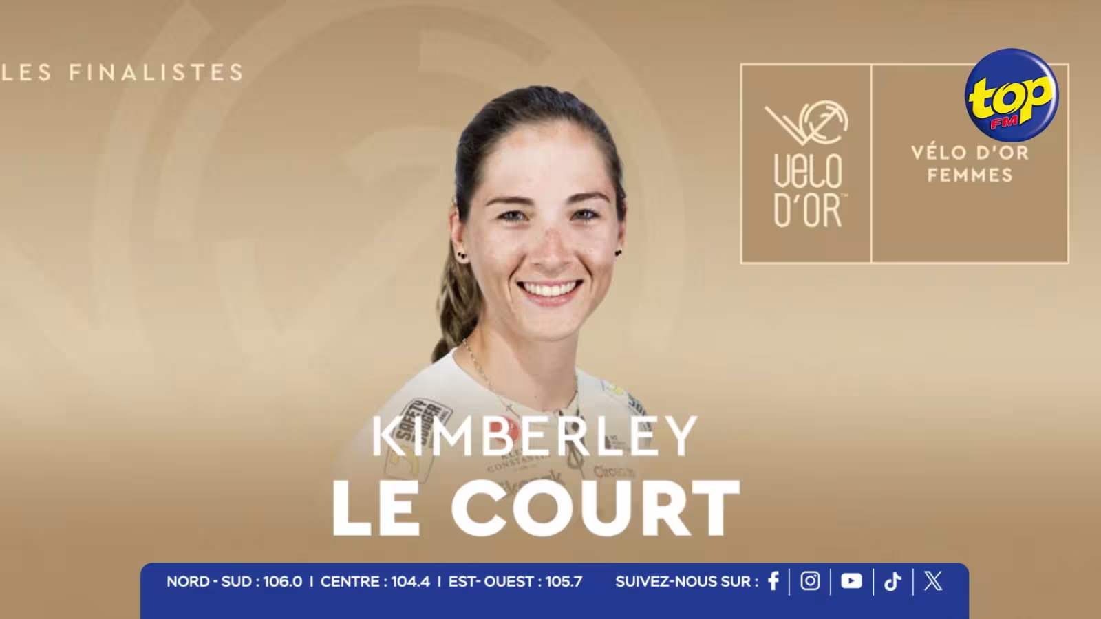 Vélo d’Or 2025 : Kimberley Le Court-Pienaar parmi l’élite mondiale