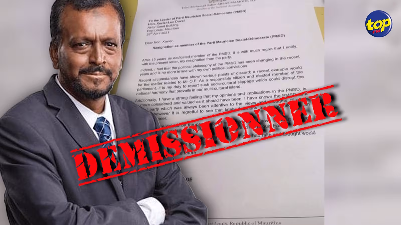 Après sa démission du PMSD : Salim Abass Mamode siègera en indépendant au Parlement… il prévoit d’autres départs