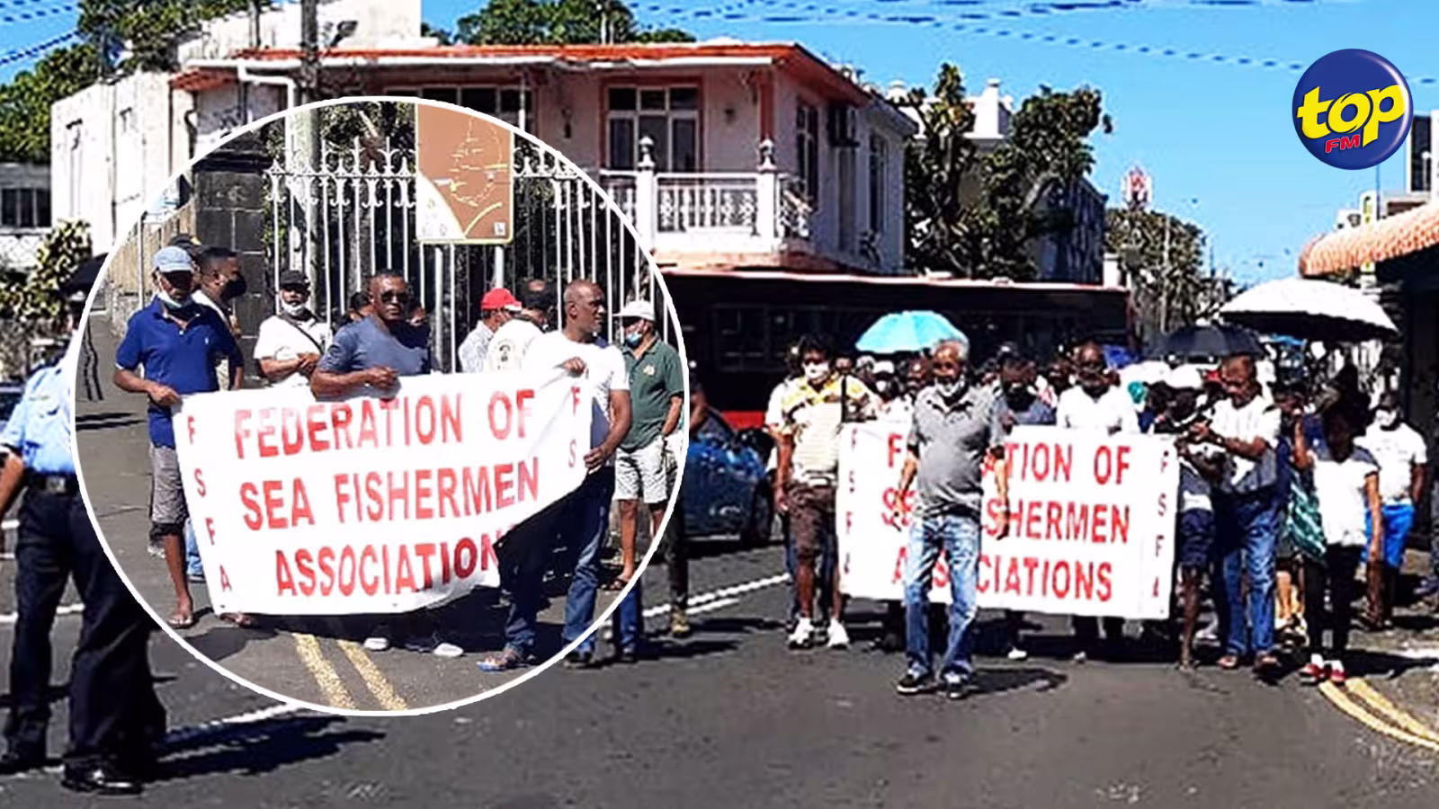 Marée noire dans le Sud-est : les pêcheurs étaient dans les rues de Mahebourg pour montrer leur mécontentement contre le gouvernement