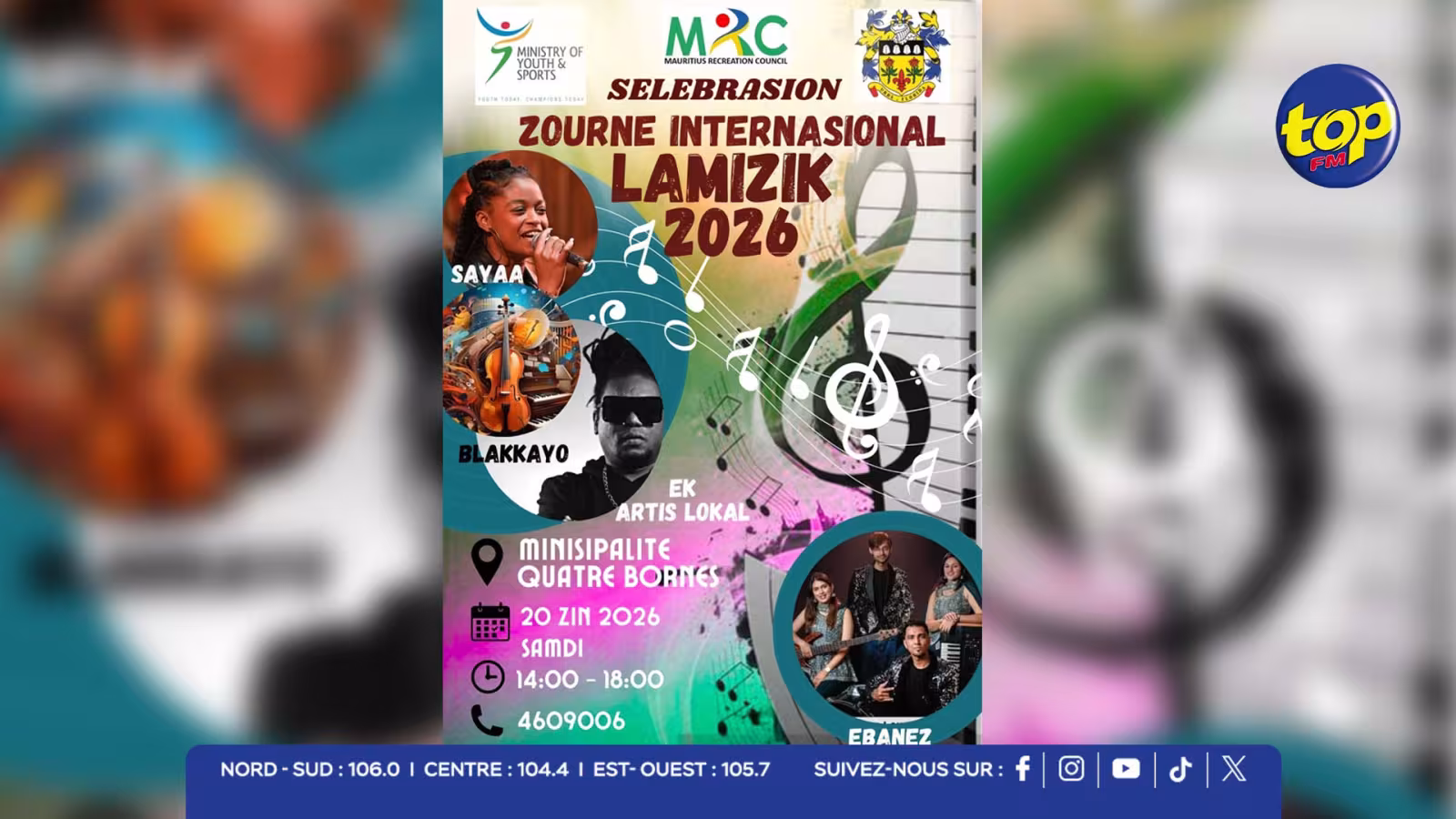 Fête de la Musique 2026 : Quatre-Bornes vibrera au rythme des artistes locaux ce samedi 20 juin