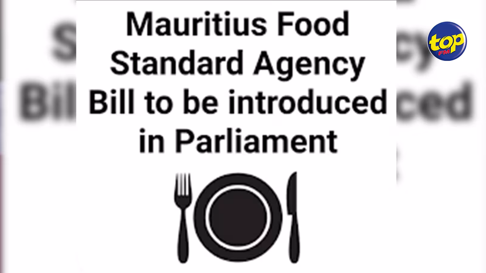 Outre le Question Time : Le Mauritius Food Standards Agency Bill aussi à l’agenda