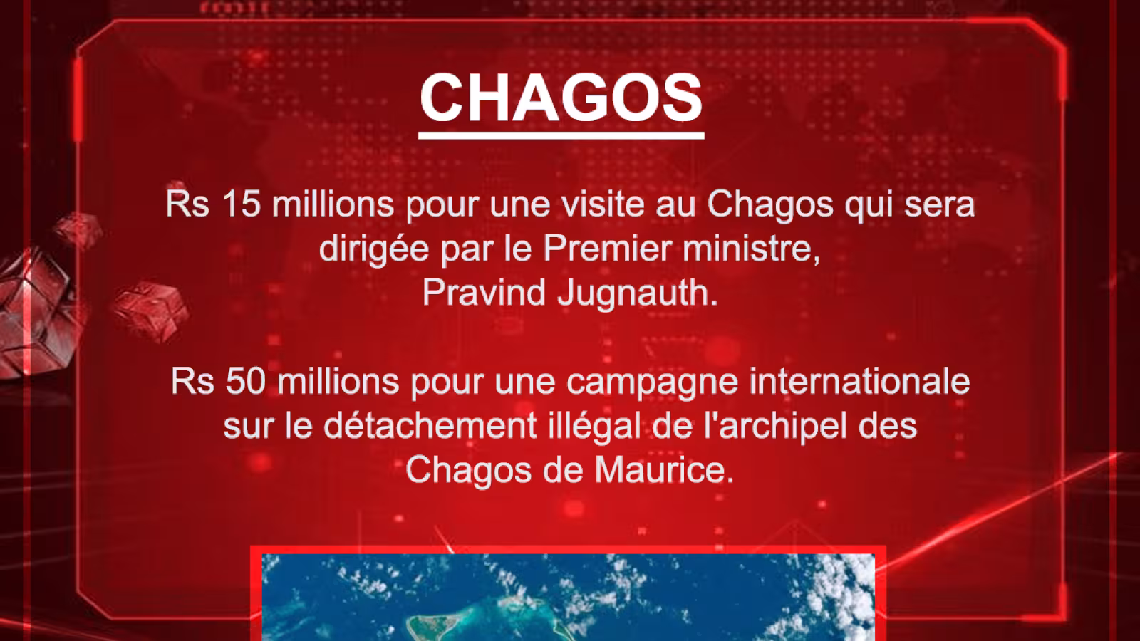 Budget 2021-2022 : Rs 15 millions pour une visite au Chagos qui sera dirigée par le Premier ministre, Pravind Jugnauth