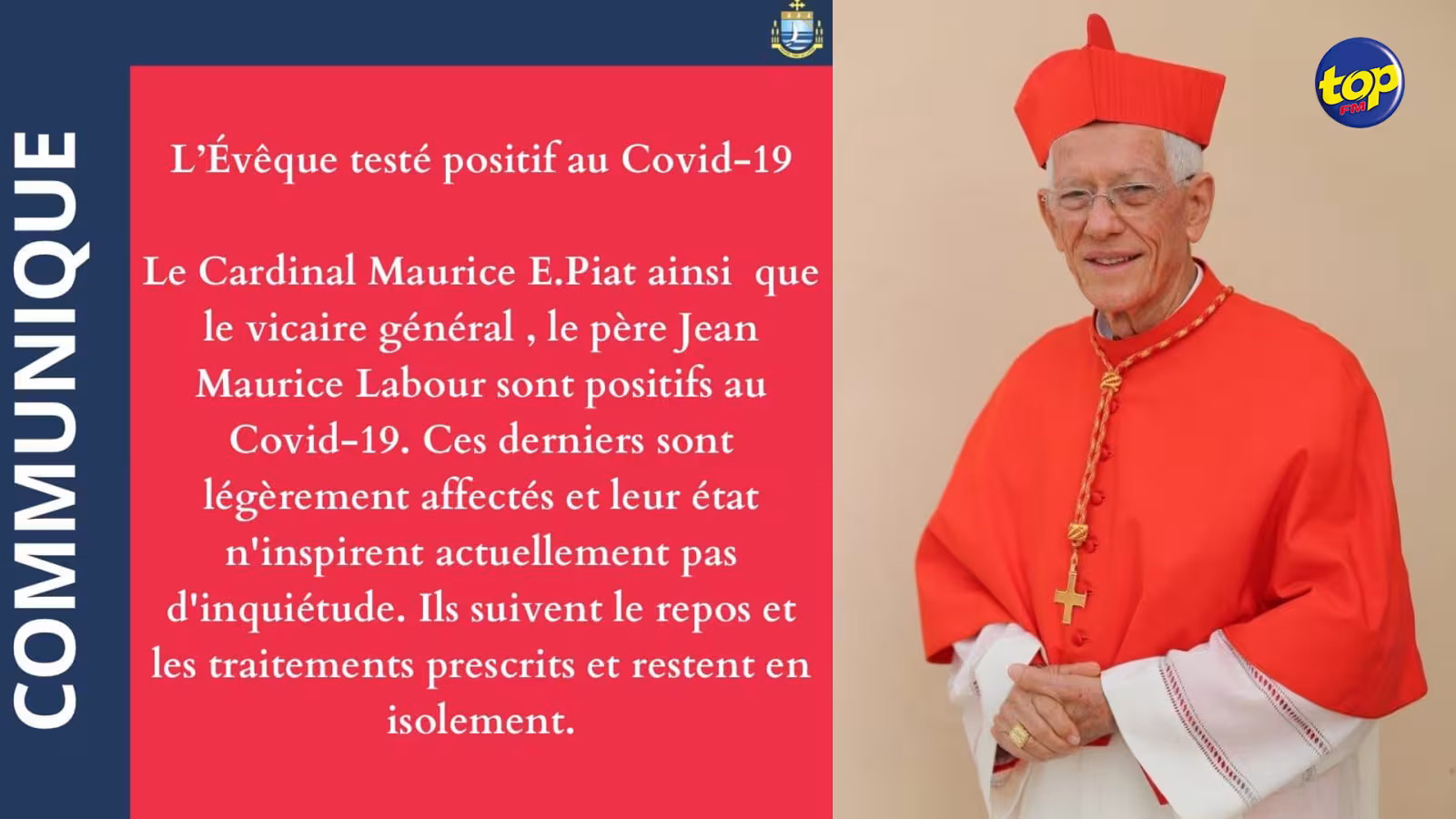 Drame sur la route à Mare-Longue : Le Cardinal Maurice Piat exprime sa profonde sympathie aux familles des pèlerins décédés