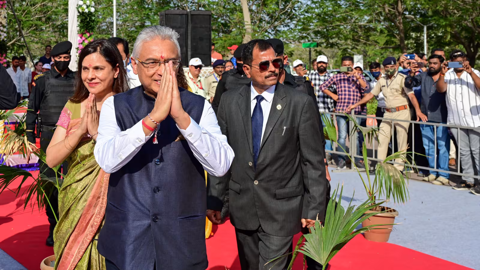 Pravind Jugnauth se trouve au Gujarat, en Inde