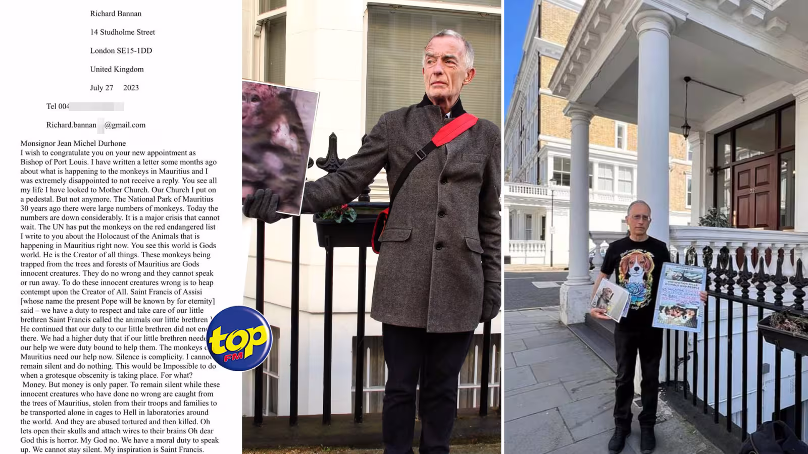 Trafic de singes à Maurice : Dans une lettre à monseigneur Jean Michael Durhône, l’activiste britannique Richard Bannan évoque un commerce « obscène et diabolique » et lance un appel à l’évêque de Port-Louis d’agir face à tant de cruauté envers ces créatures innocentes
