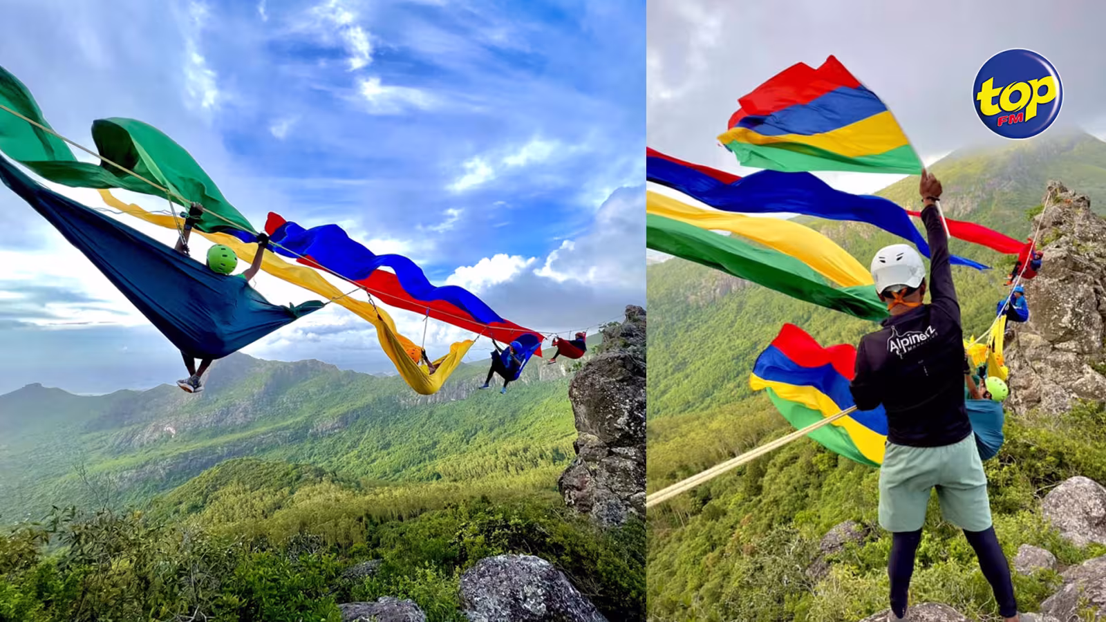 L’indépendance de Maurice célébrée de façon inédite : Un groupe de jeunes Mauriciens font du sky hammocking par amour pour la patrie