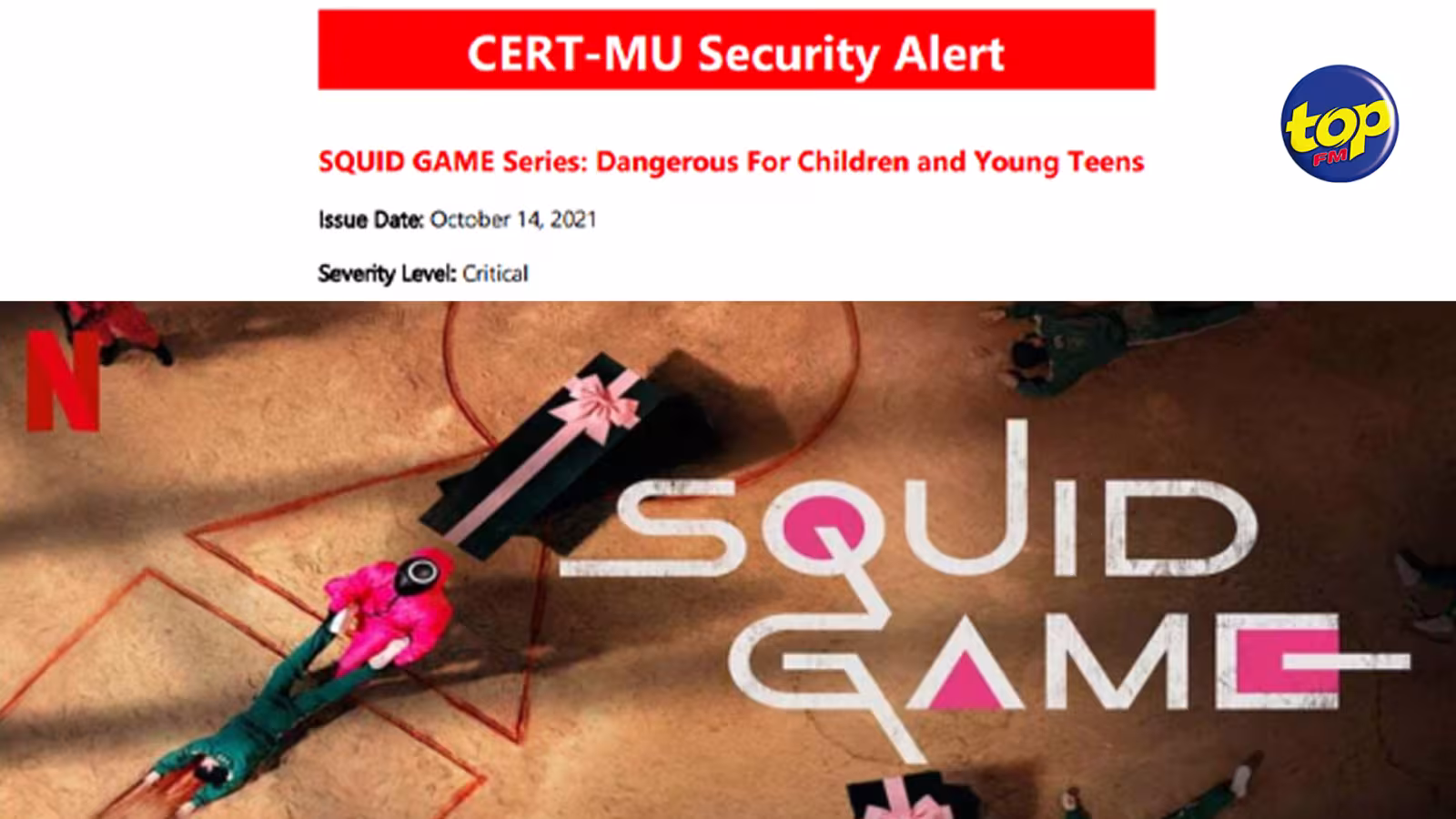 Squid Game : Le Computer Emergency Response Team recommande un contrôle parental