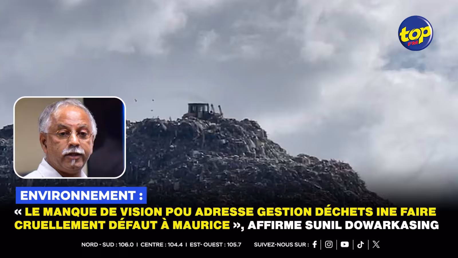 Environnement : « Le manque de vision pou adresse gestion déchets ine faire cruellement défaut à Maurice », affirme Sunil Dowarkasing 