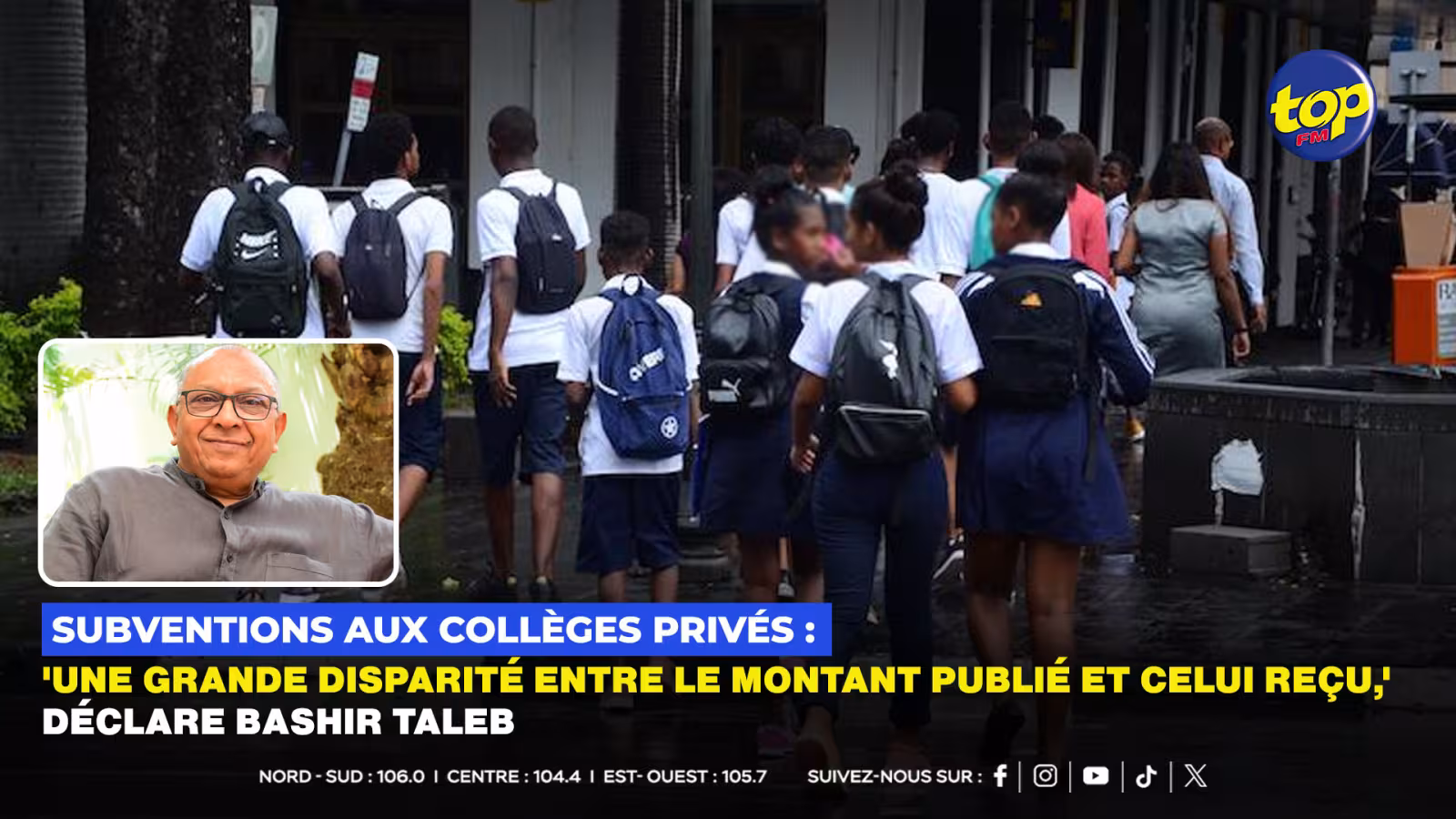 Subventions aux collèges privés : 'une grande disparité entre le montant publié et celui reçu,' déclare Bashir Taleb