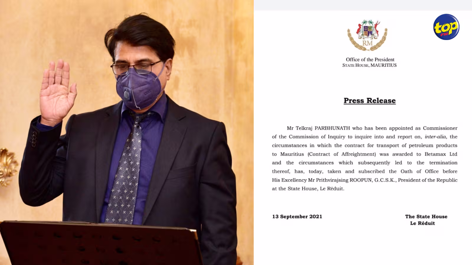 Commission d’enquête sur Betamax : « C’est une lourde responsabilité mais je ferai de mon mieux pour être à la hauteur », affirme Telkraj Parbhunath, le nouvel assesseur