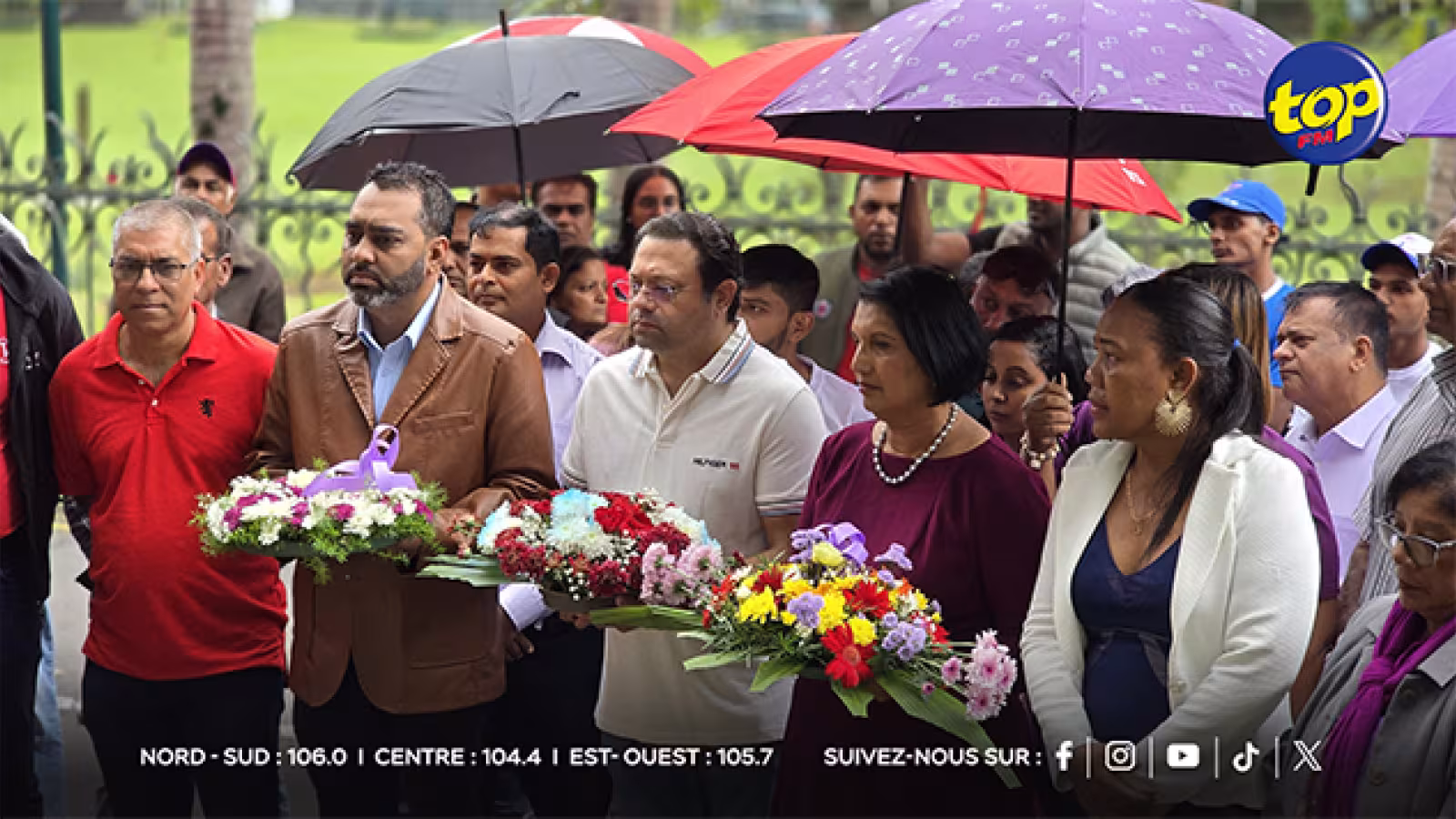 Dépôt de gerbes : Les régionales 15 et 16 saluent la mémoire d’Anjalay Coopen, du Pandit Sahadeo et de Cassam Wohedally