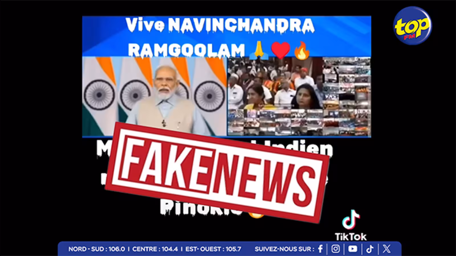 Vidéo prétendant que Modi soutiendrait Navin Ramgoolam : « C’est faux ! » selon un préposé du haut-commissariat indien