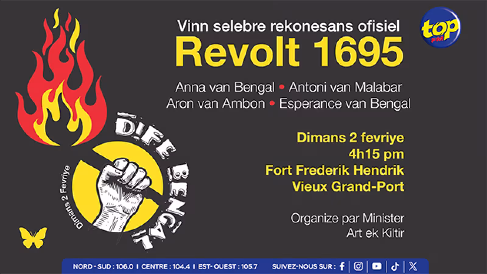 190 ans de l’abolition de l’esclavage : Une plaque et une stèle en hommage à Anna de Bengale inaugurées à Vieux-Grand-Port, ce dimanche