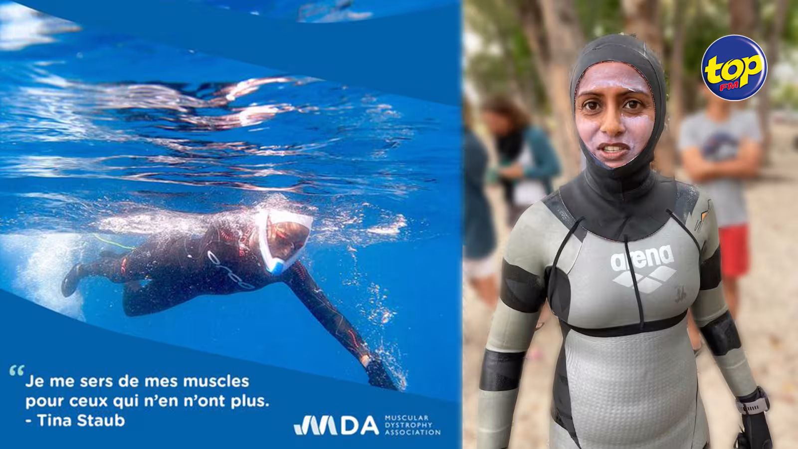 Tour de l’île Maurice à la nage en 9 jours : « Je me sers de mes muscles pour ceux qui n’en ont plus », écrit Tina Staub sur la toile
