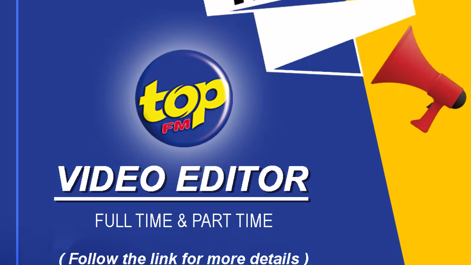We are hiring Video Editor !
