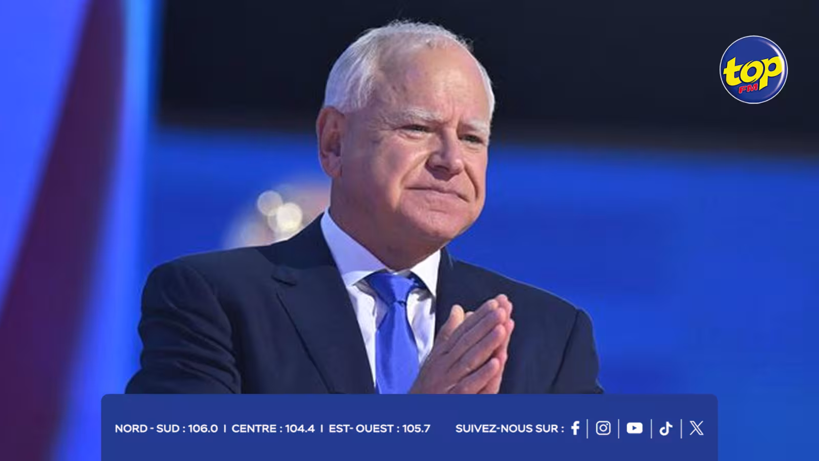 États-Unis: Tim Walz accepte l'investiture des démocrates et devient le colistier de Kamala Harris