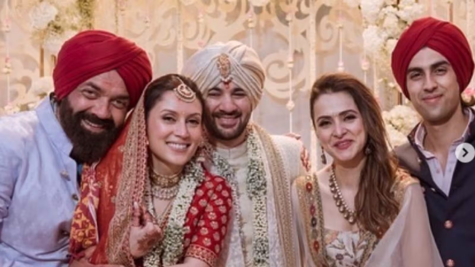 Réception de mariage de Karan Deol et Drisha Acharya hier